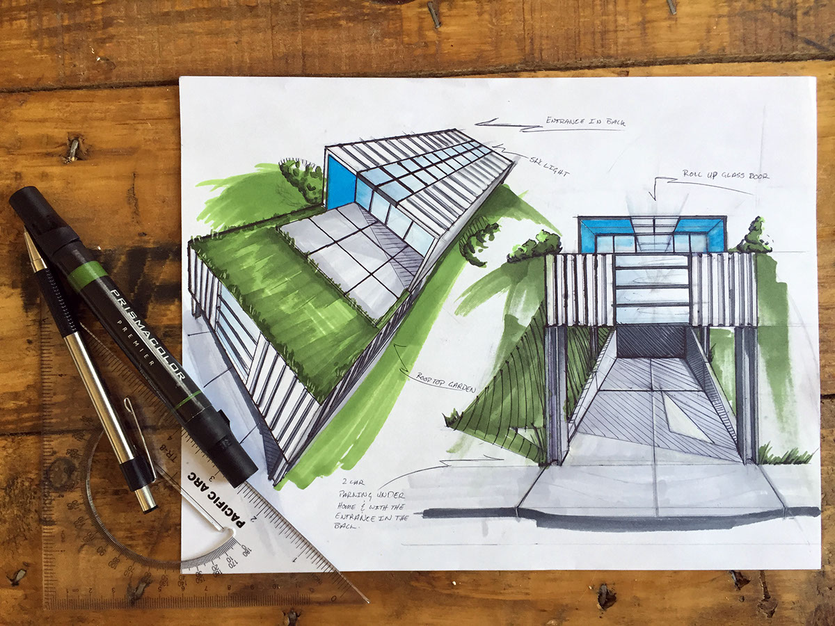 ID Sketching container home