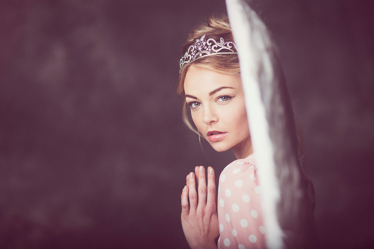 pink blonde model angel crown wings Romanticized pretty Canon studio fashionphotography