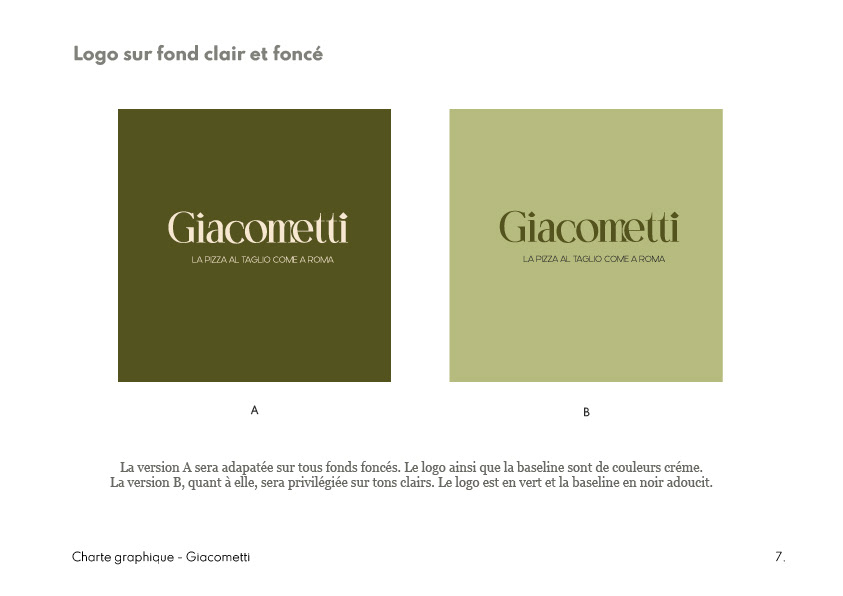 belgique Branding design bruxelles giacometti idenditévisuelle infographiste menu design restaurant