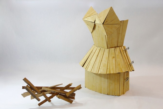 wood wooden dress nontextile