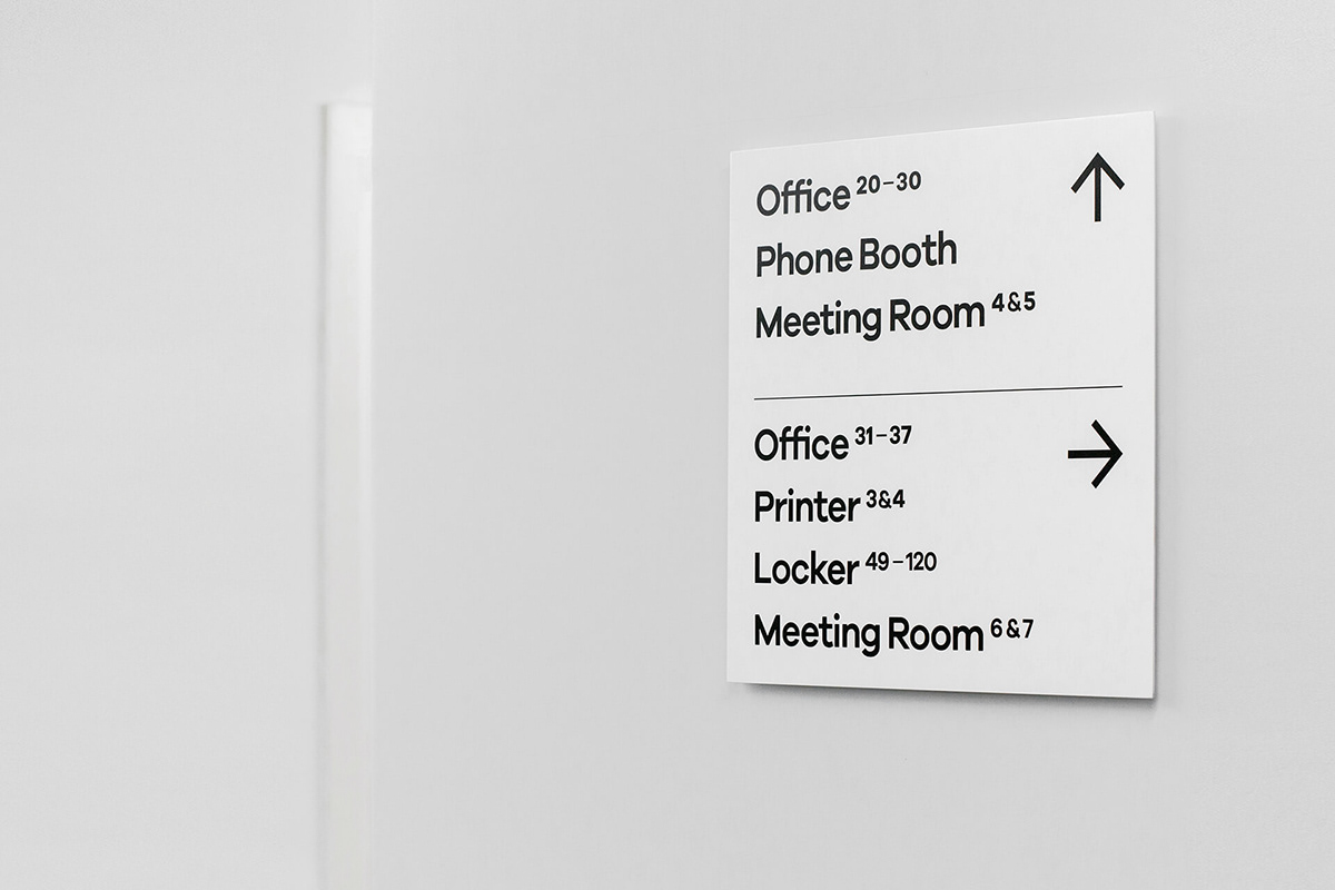 Toby Ng Design Toby Ng theDesk coworking community logo identity Signage environmental graphic