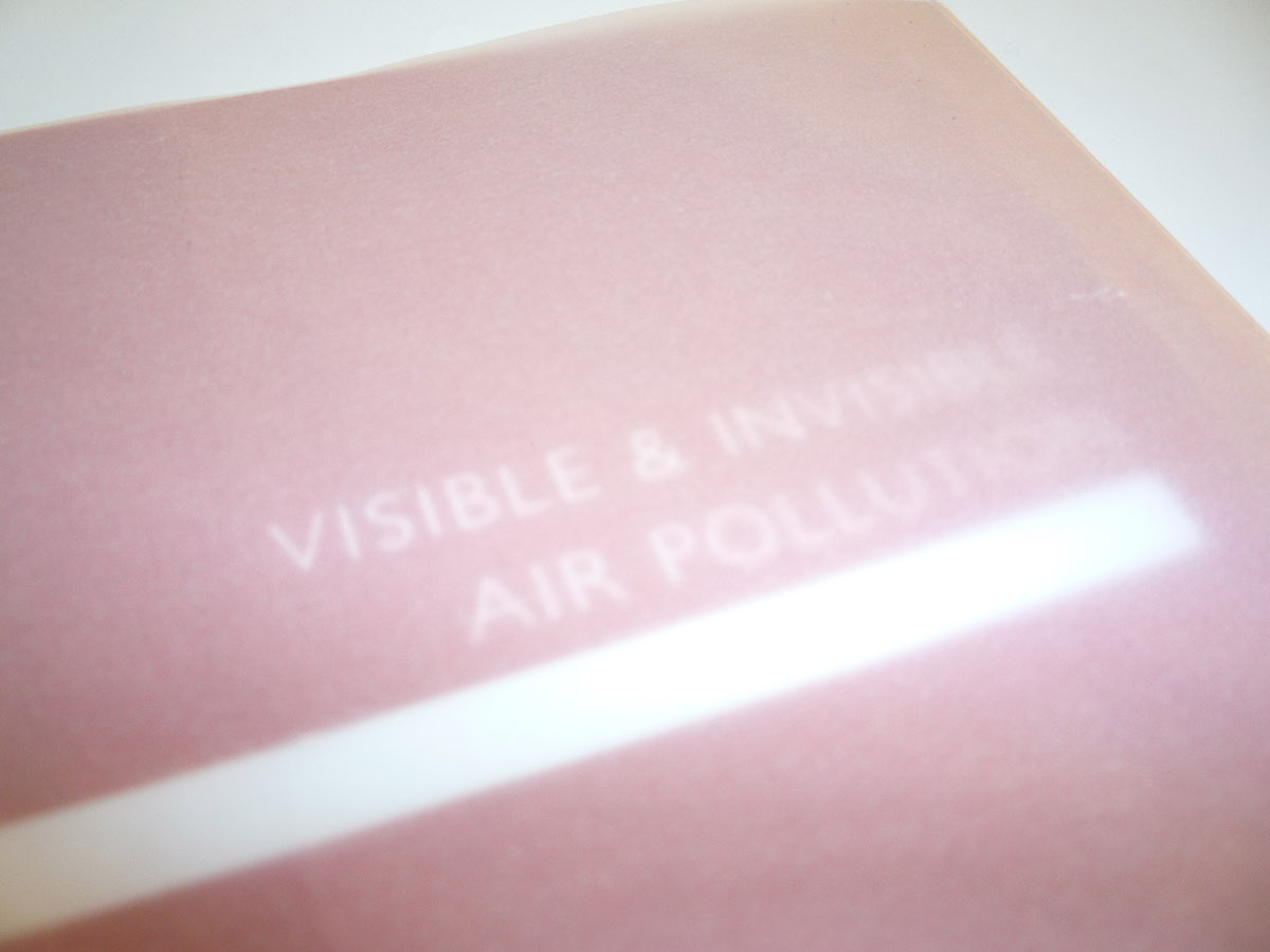 air pollution Air Pollution smog London Radon Varnish french fold visible invisible visible and invisible air pollution two sides of a story Massey University book