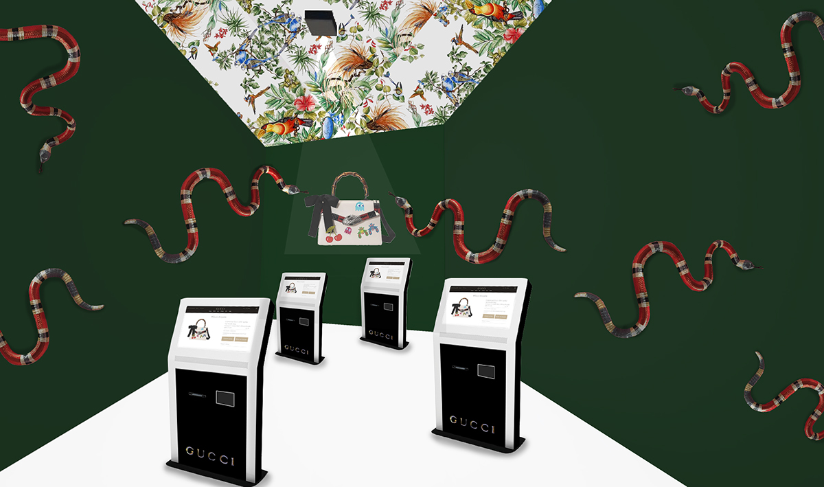 gucci arcade gucciarcade customization dubai UAE Pop Up Shop Experience luxury