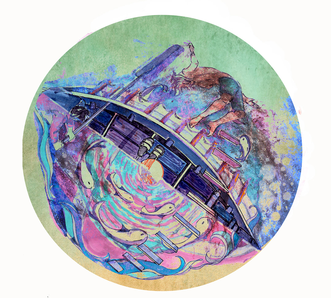 ird-gird surrealism diving colours abstract album art Song Artwork joshish crowdfunding