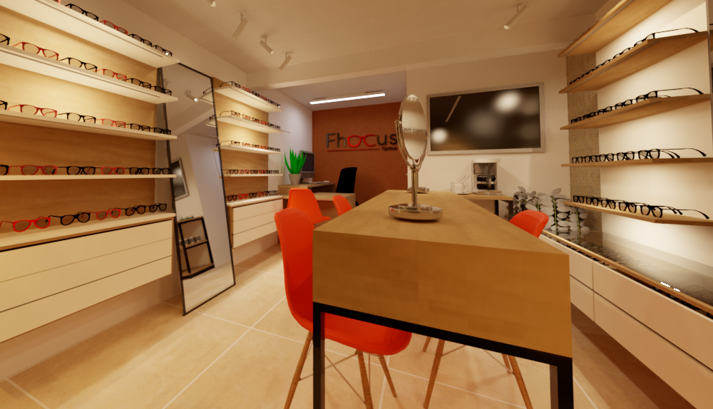 3D Decoração interiores interiores comerciais Reforma comercial Revit Render
