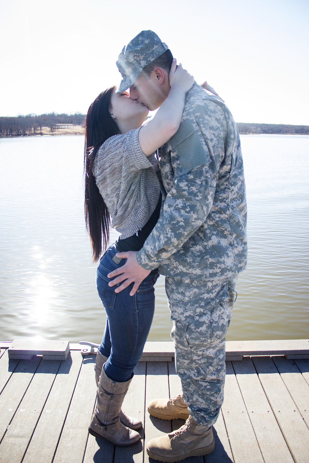 army couple engagement photos