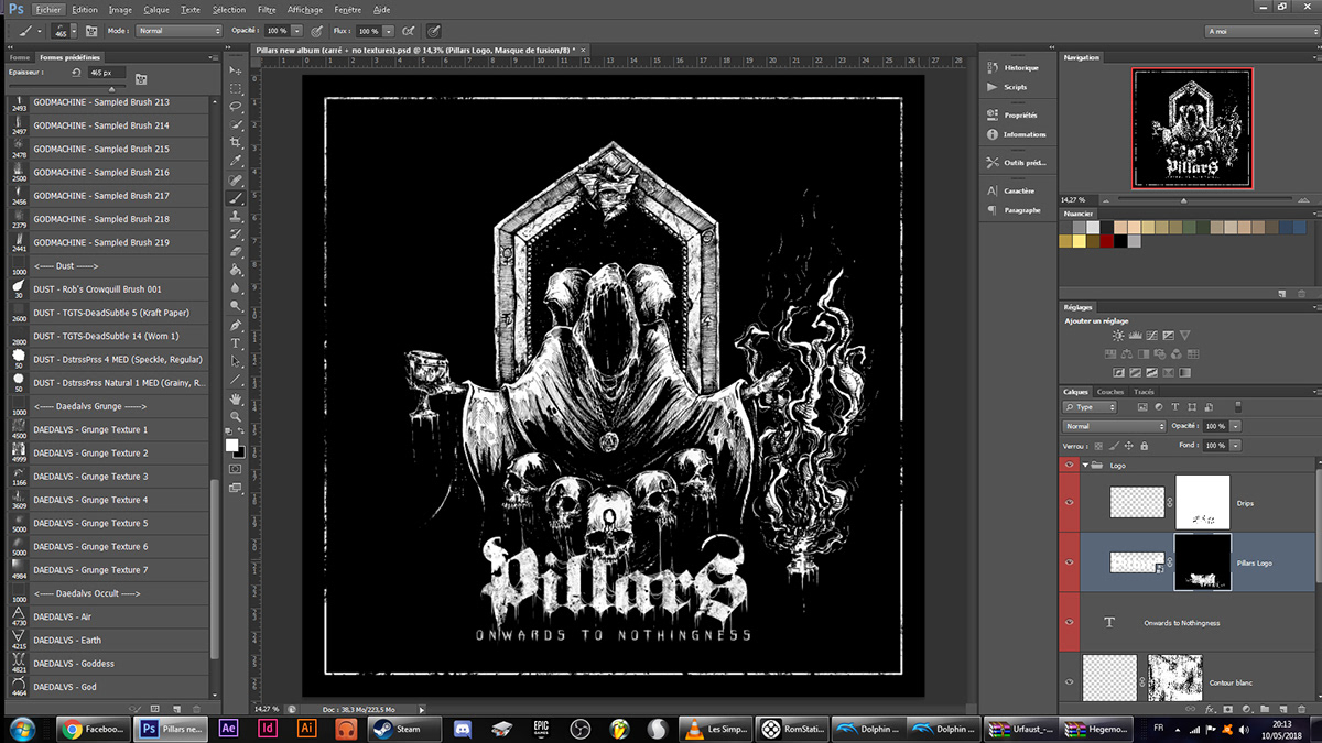 funeral doom metal band album cover pillars daedalvs design doom metal Deathmetal