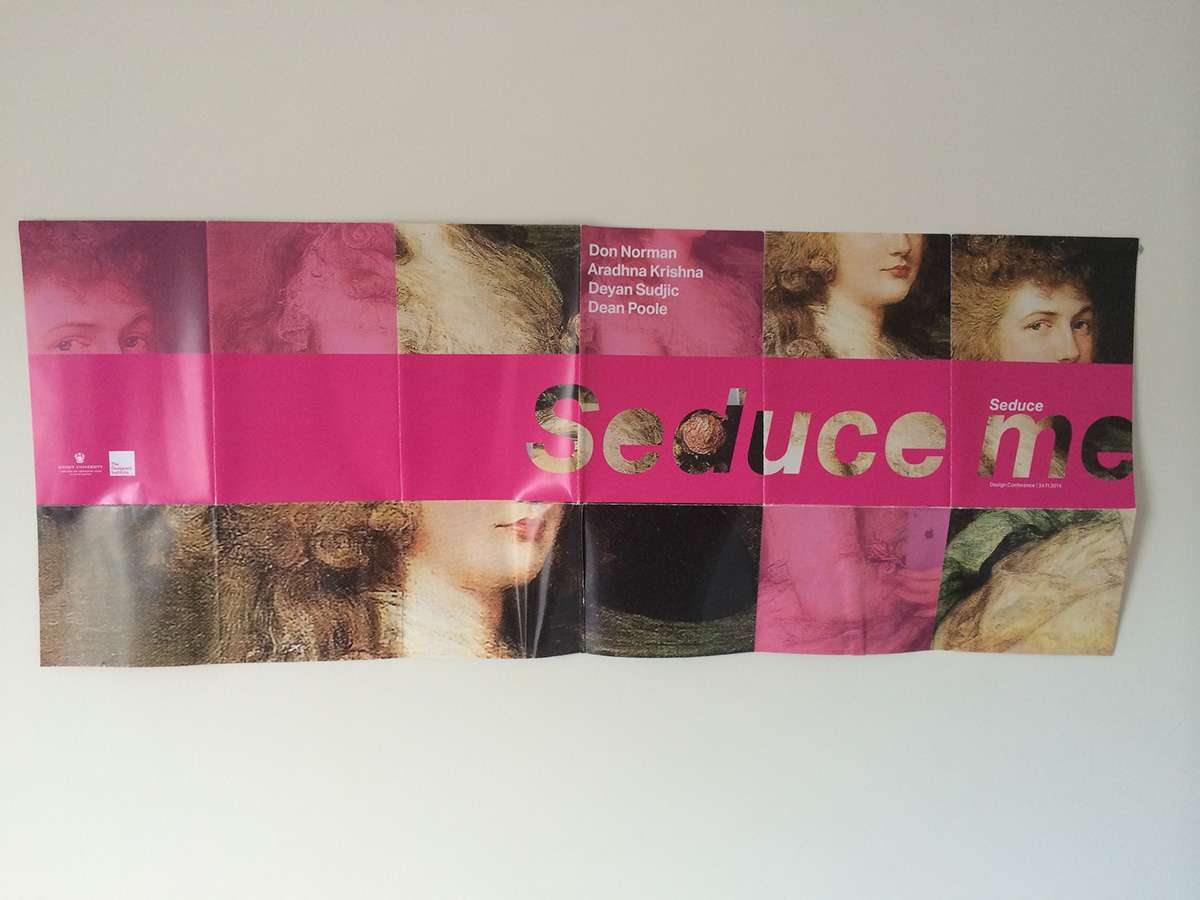 pink seduction contemporary brochure poster print