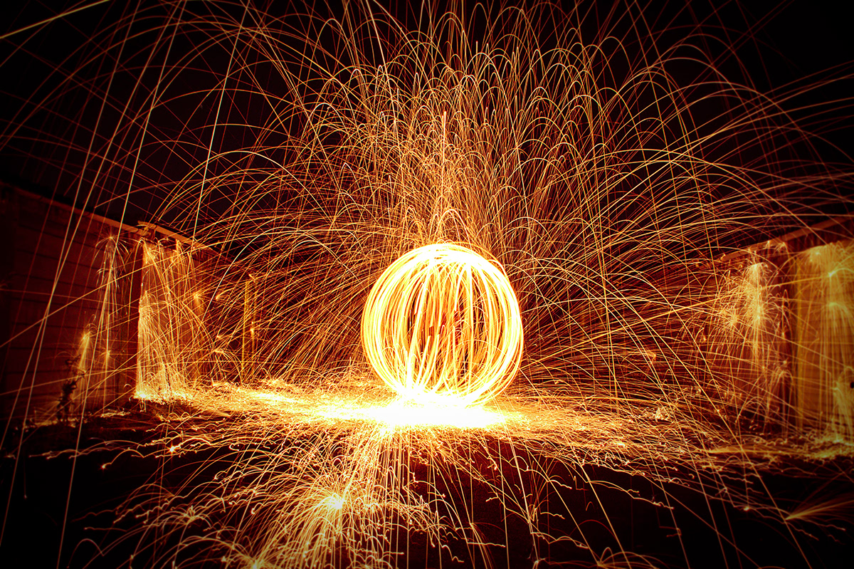 Sparklers experiment light painting