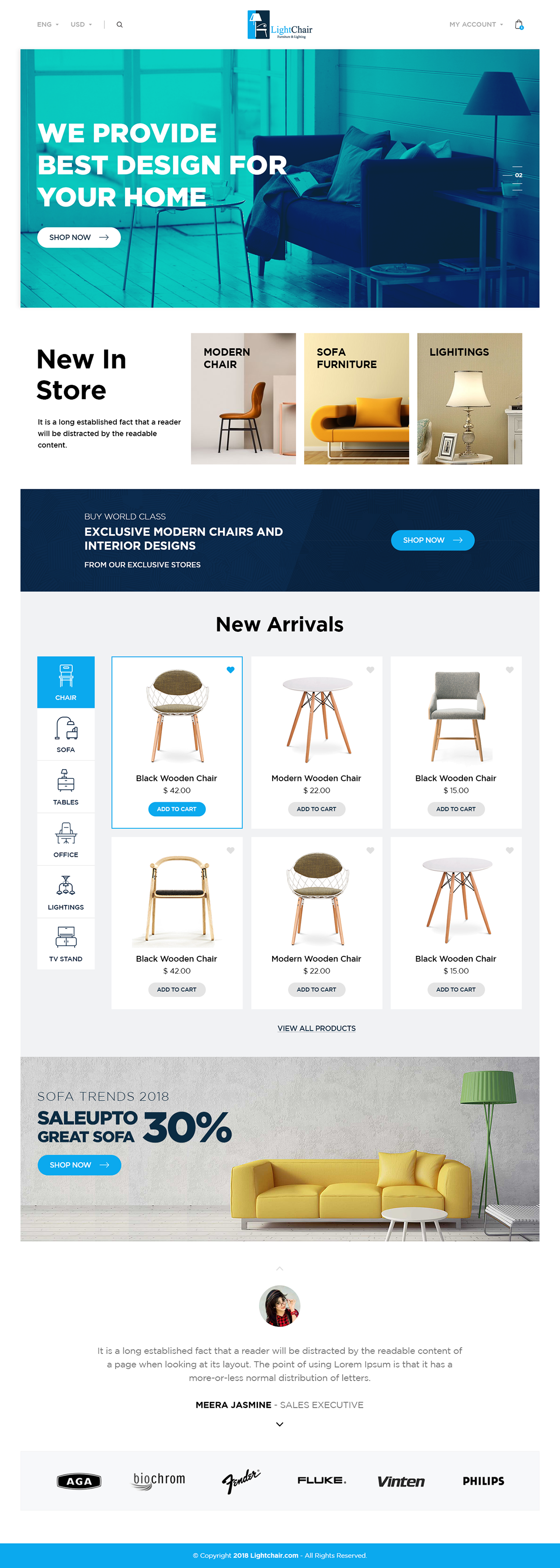 furniture landing page design UI Furniture UI design trend chennai Interior website ui