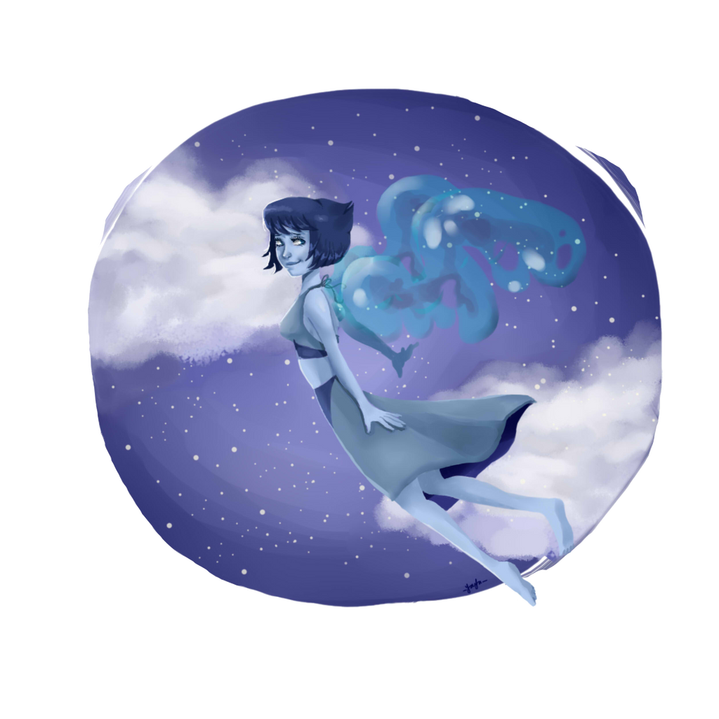 Steven Universe lapis lazuli SKY cloud blue ILLUSTRATION  Digital Art  Drawing  digital illustration water