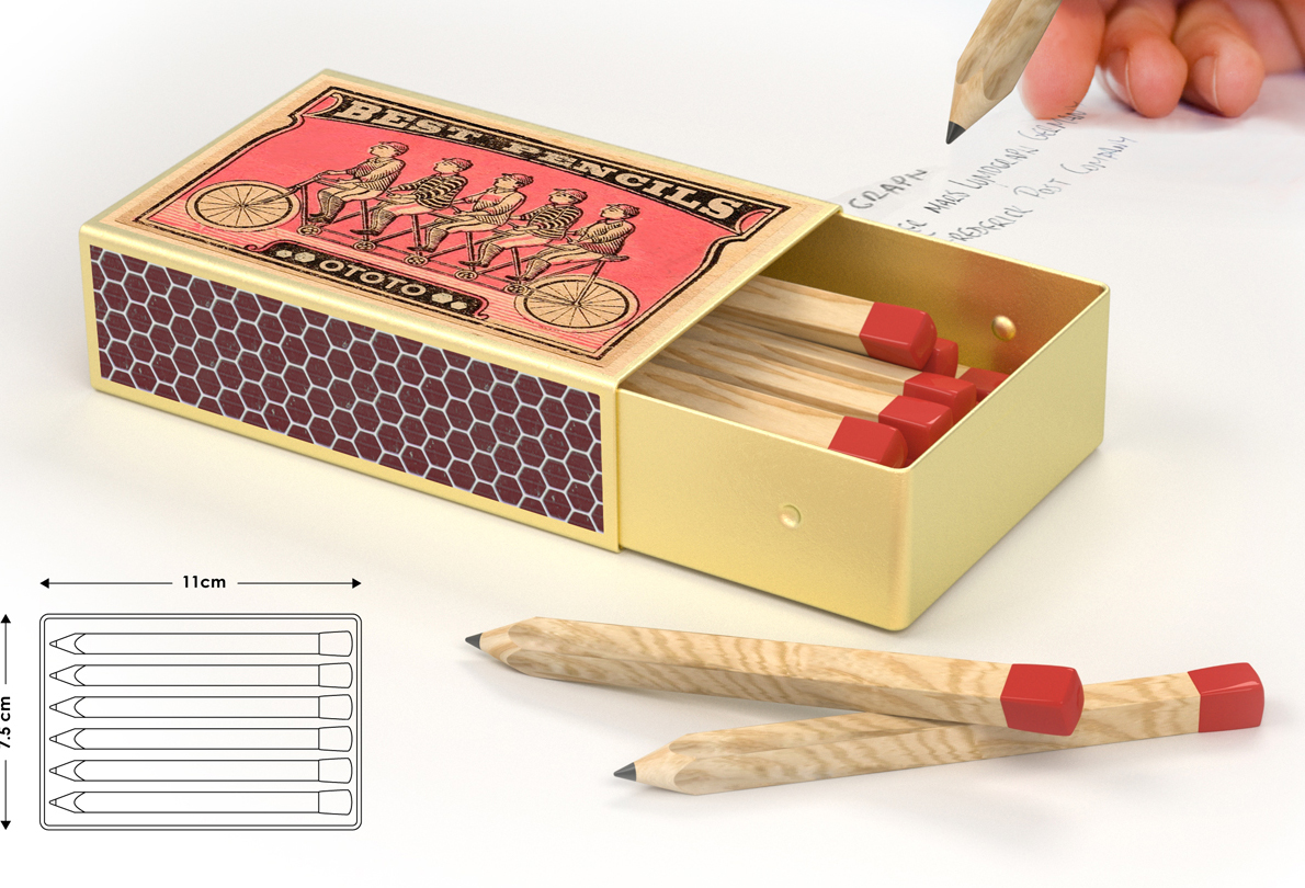 pencil wood Matches Office OTOTO concept product Fun design