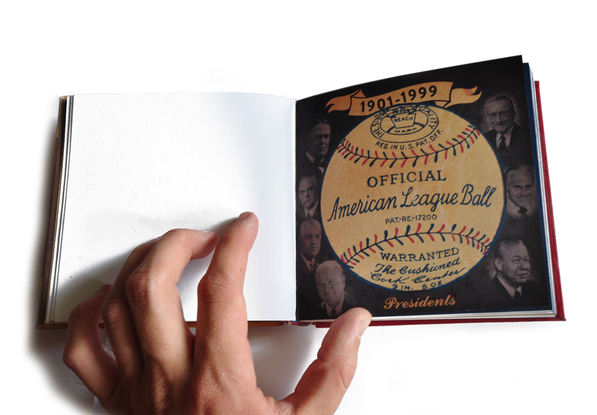 book design  handmade  Information graphics Official National League Official American League  baseball