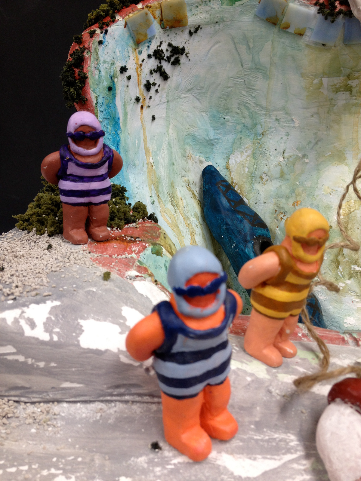 #thepoolproject #swimmingpools #diorama #littleswimmers #sculpture #3D #abandoned #painting