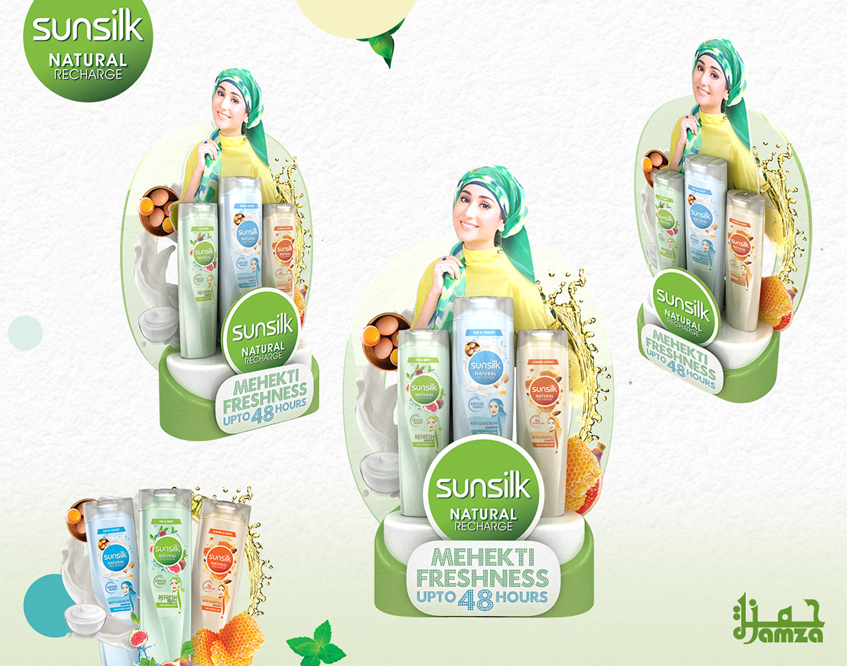 FSU hair hair wash hijab posm Product Display shampoo stands Sunsilk Unilever