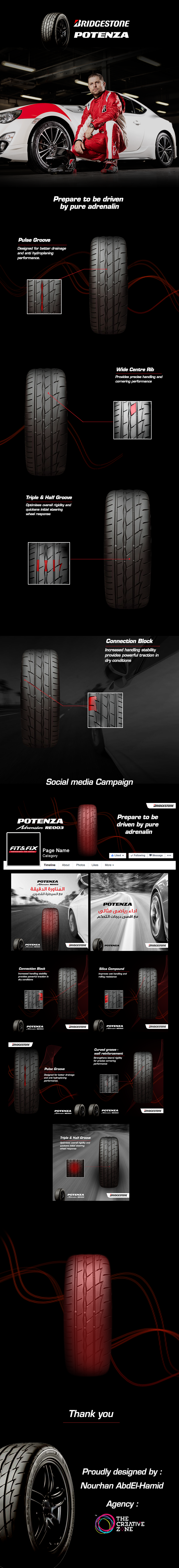 tires Bridgestone Adrenalin social media middle eat post design