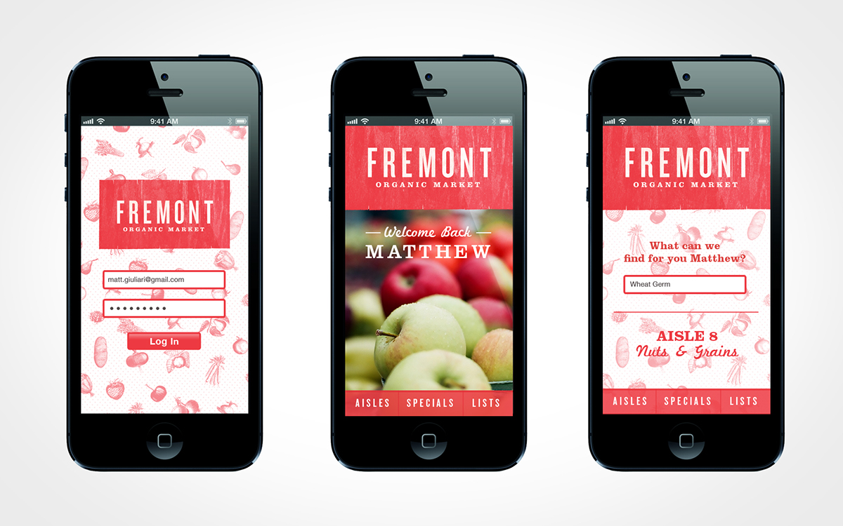 identity Food  farm organic mobile app local