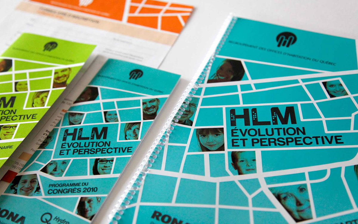 ROHQ Habitation Quebec triomphe Formulaire programme cahier du participant depliant Congres design graphique imprimé