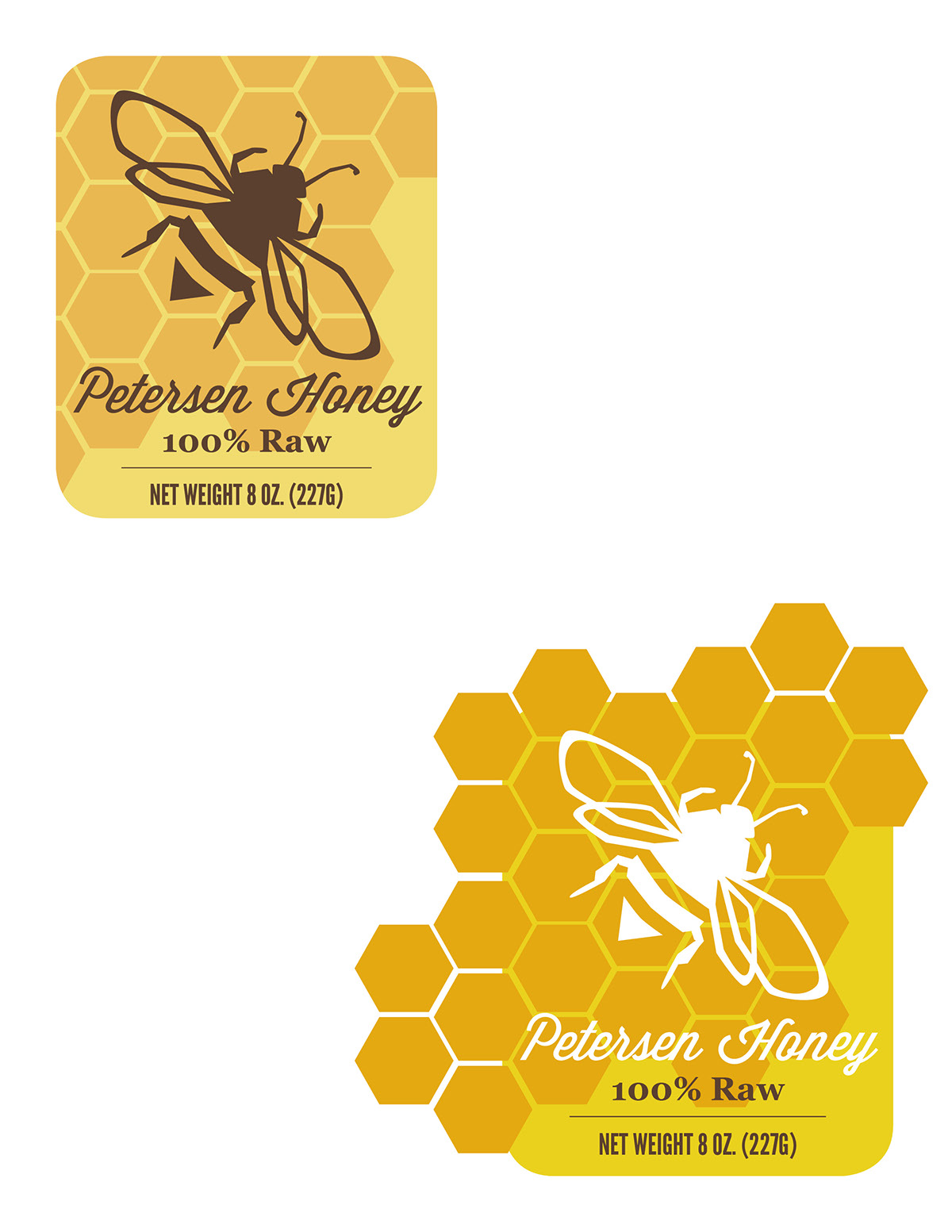 Adobe Portfolio logo labels bees honey beekeepers