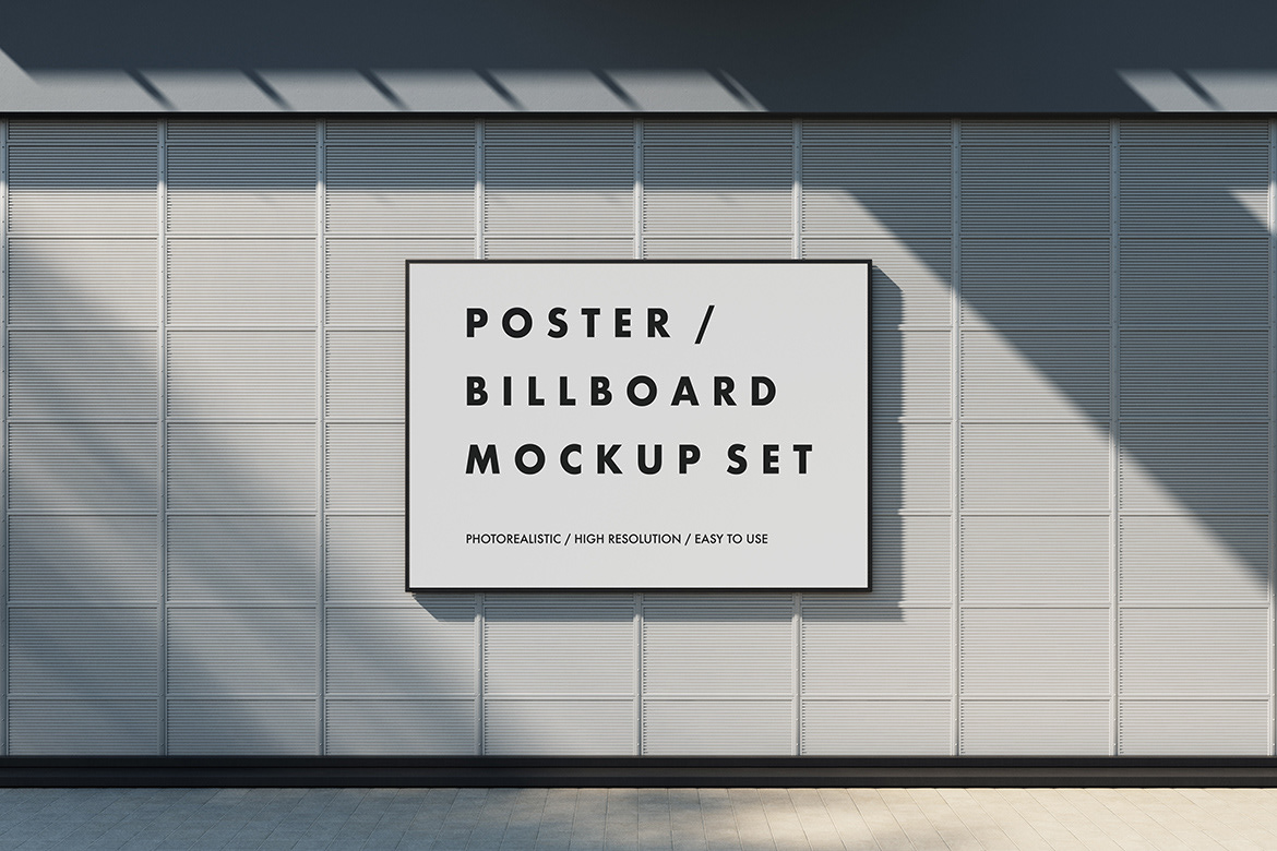 Mockup Advertising  showcase outddor marketing   art brand poster banner visual identity