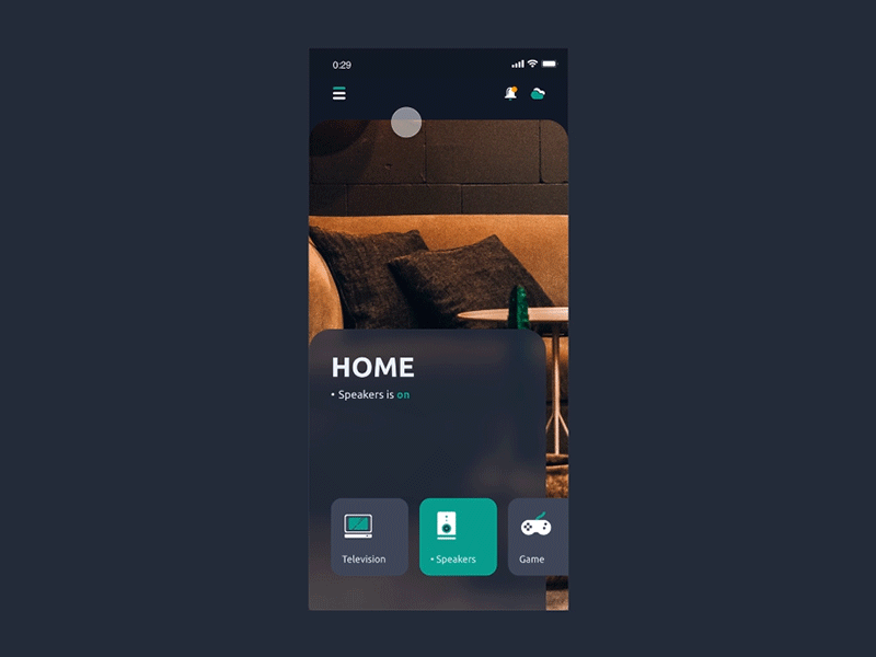 UI ux Smart Home Automatic Home animation  Isometric interaction design Mobile app