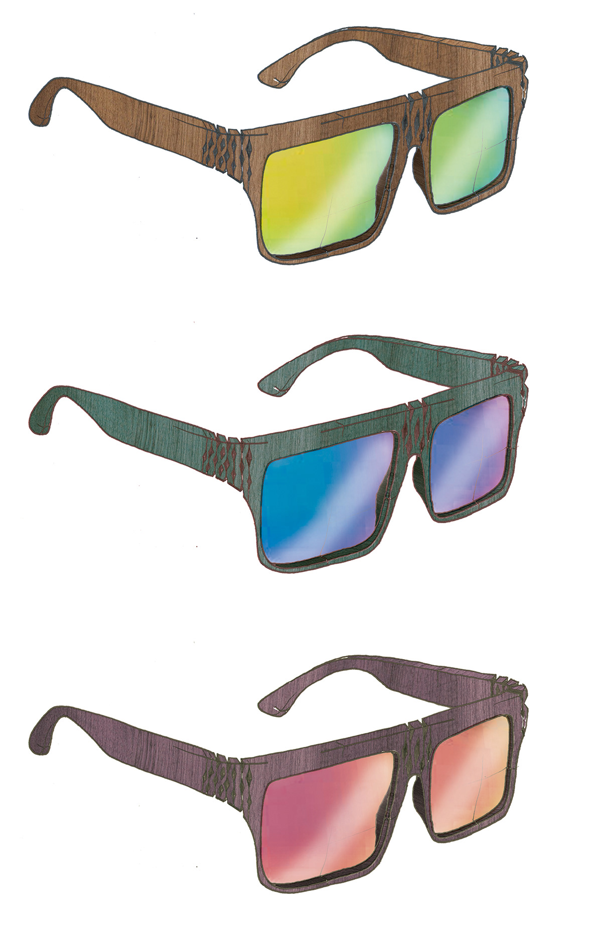 wood eyewear Sunglasses pattern
