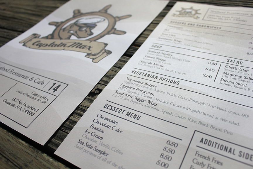 restaurant bar menu coaster nautical cafe dog Ocean seafood tshirt beer logo Food  screen print shirt