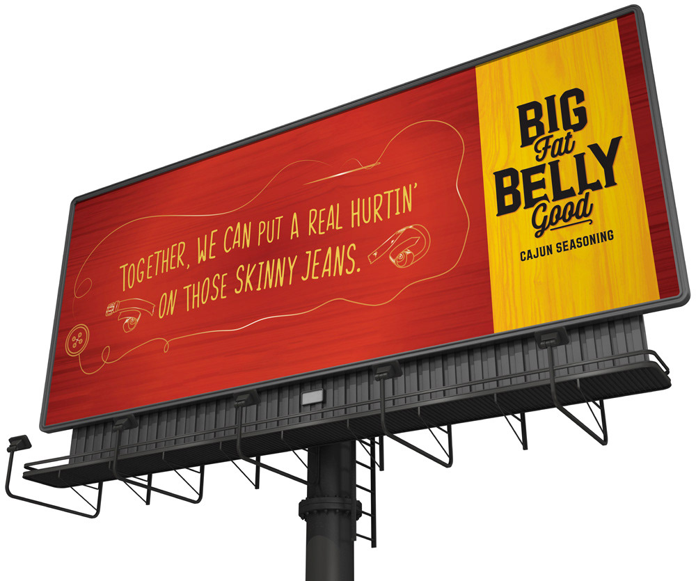 Advertising  big fat belly good Packaging cajun seasoning new orleans