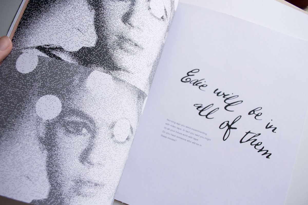 visual reflection Handlettering edie sedgwick Andy Warhol
