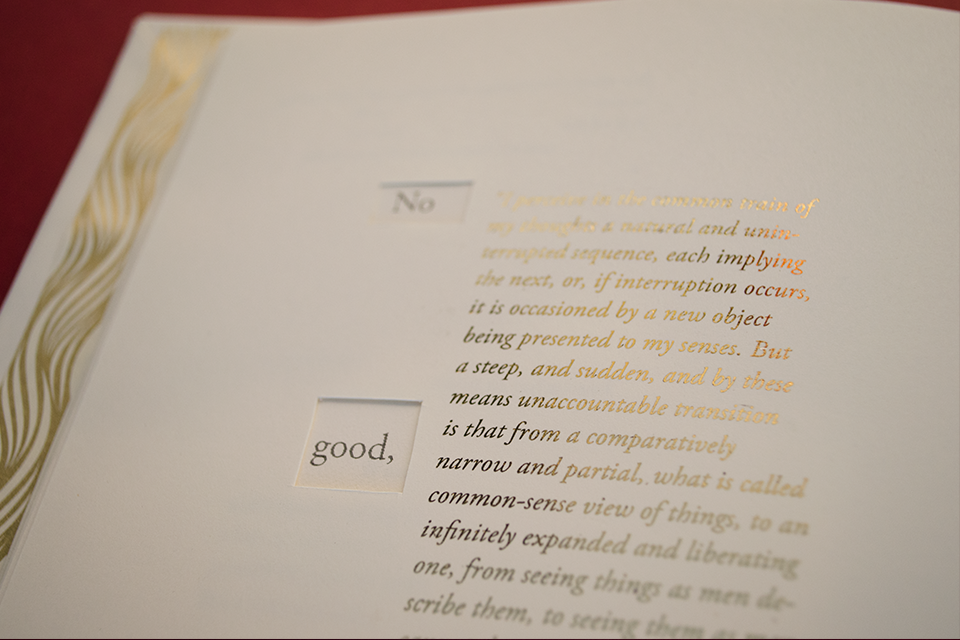 John Cage Here and Now present thoreau musician experimental gold minimal philosophy  Non-Dualism  Book Binding GD2015