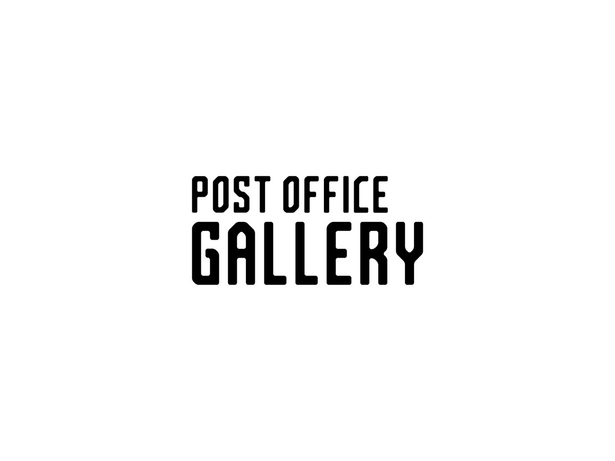 Post Office Gallery logo design art gallery circle industrial structure scanner black and white Stationery stationary mono spaced type Style Guide