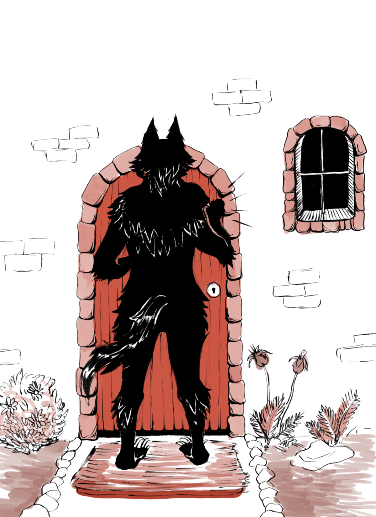 story rewrite original character design little red riding Big Bad Wolf