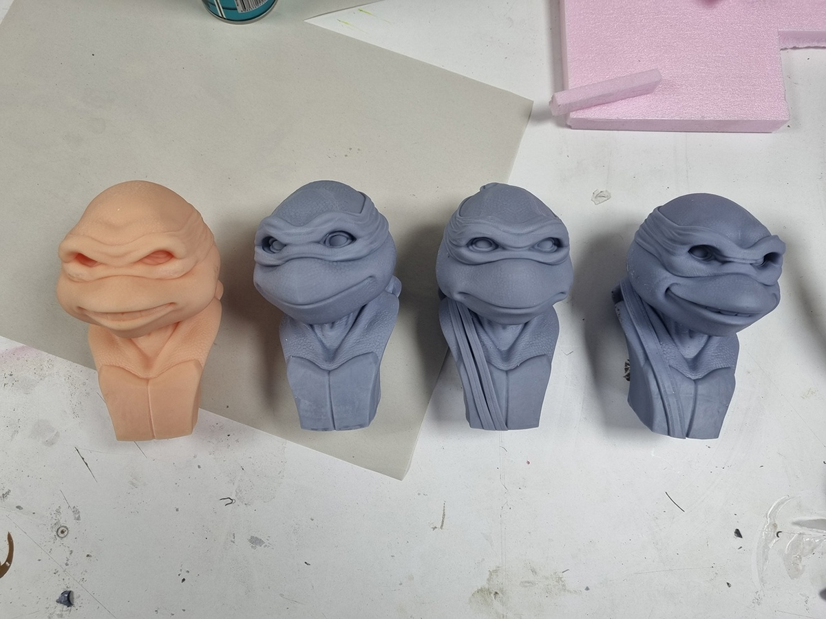 Ninja Turtles mutant Mutagen Pizza krang stl splinter Shredder model for 3D Print bust