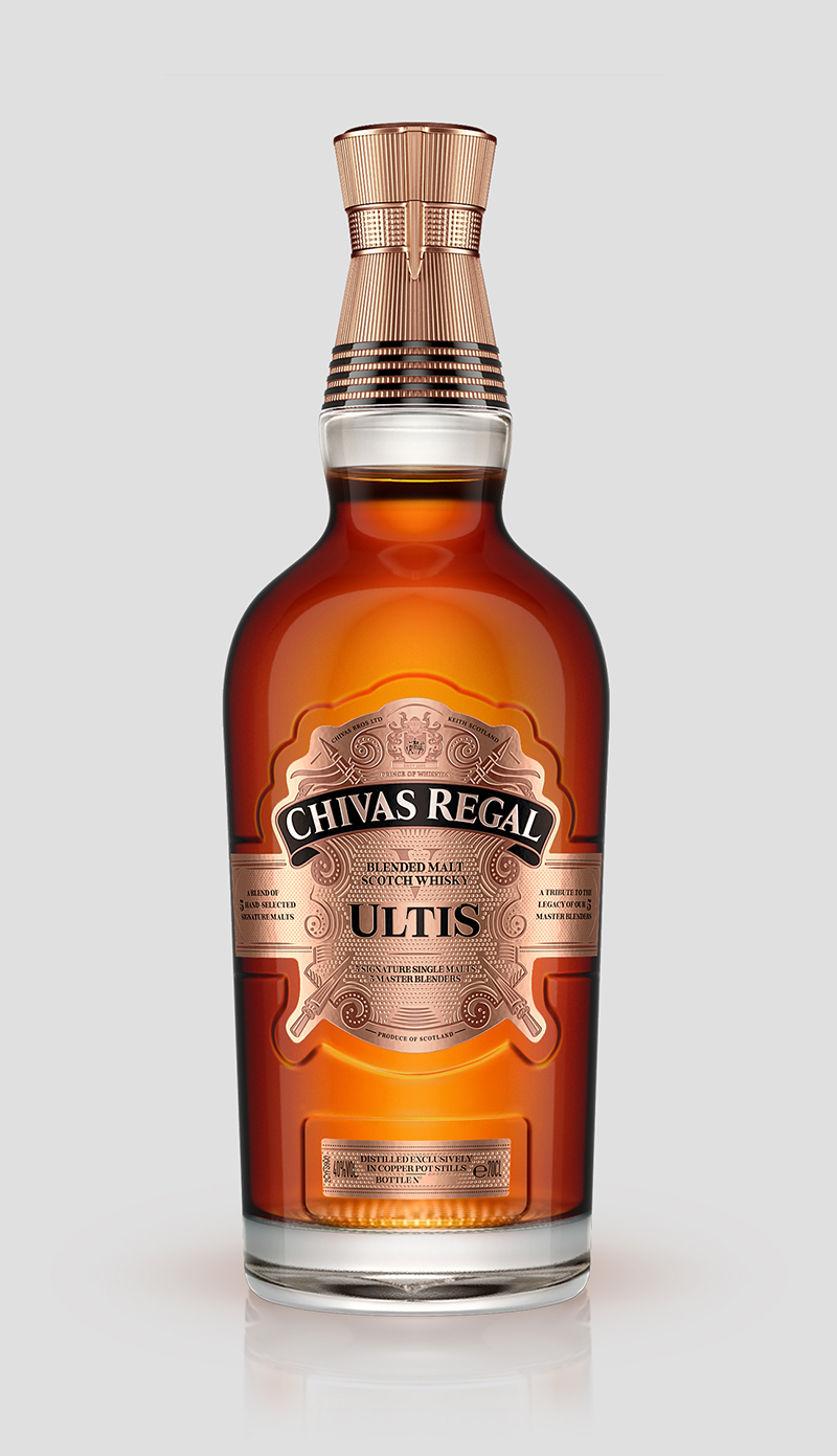 chivas caputo bottle glass Liquid Whisky Label luxury drink CGI bevarage