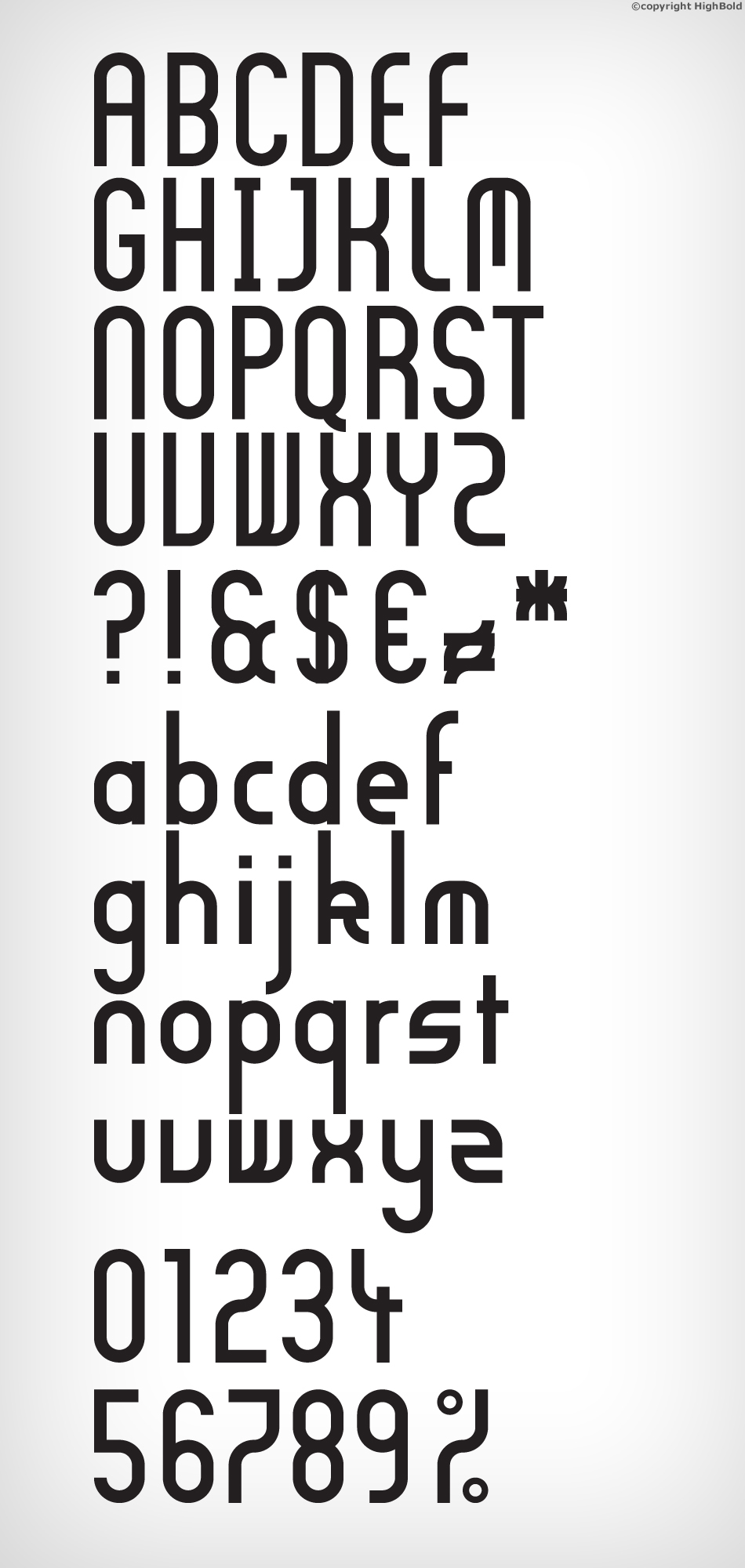Eight font information design