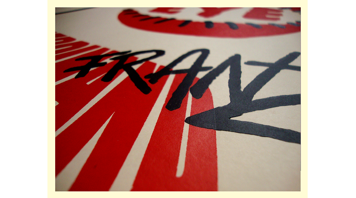 lettering draw Serigraphy franz ferdinand poster Handlettering