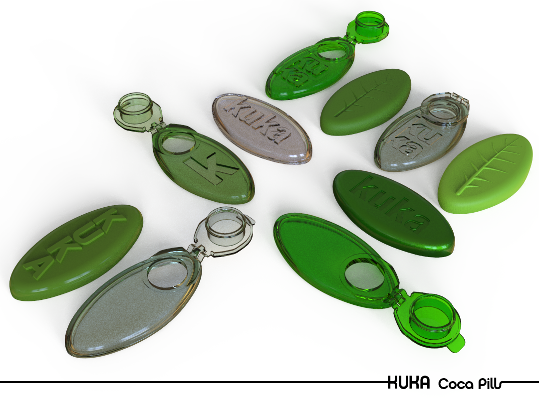 coca leaf industrial design  Kuka Packaging pills product design 