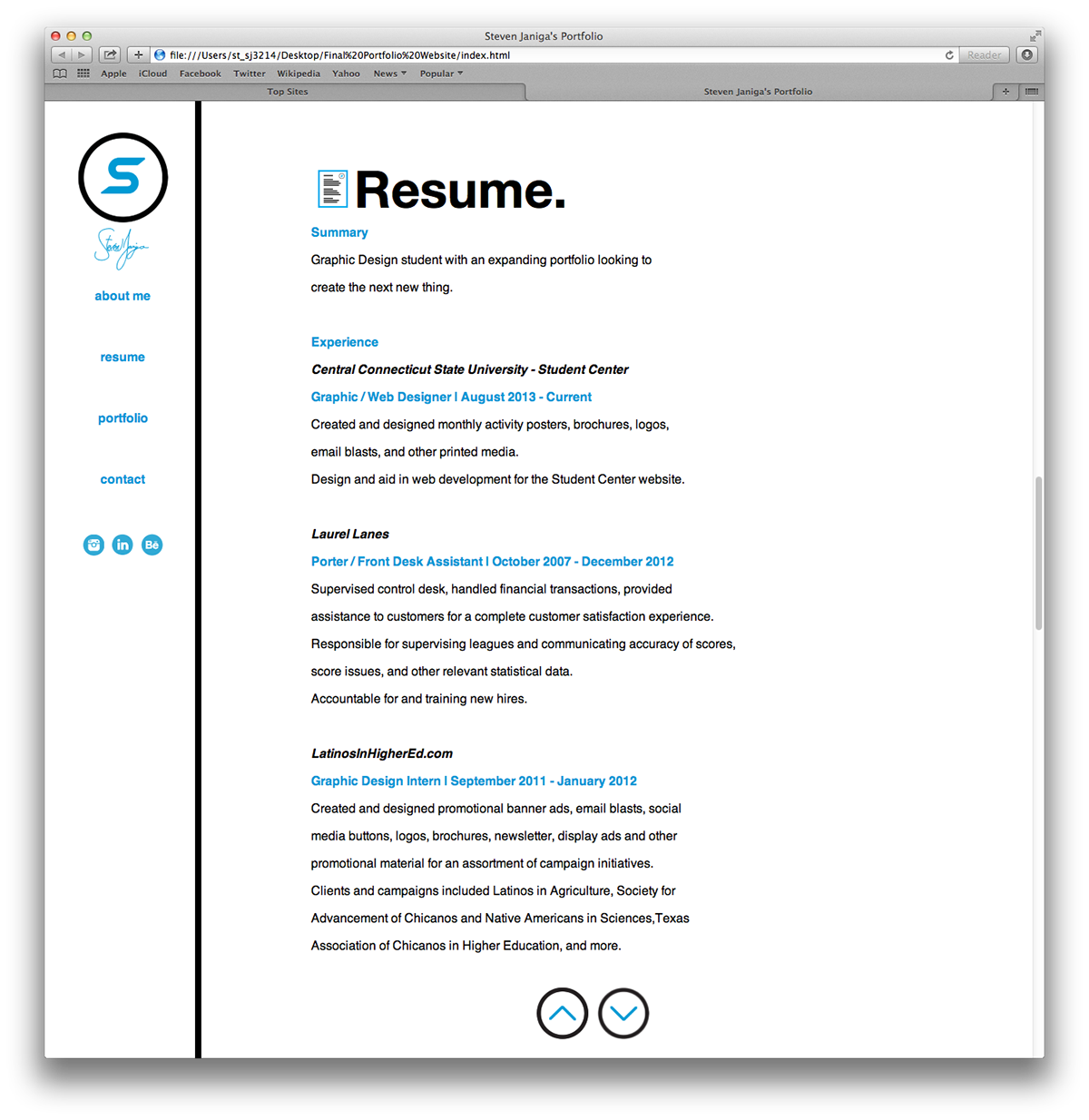 Website logo personal portfolio Resume Webdesign brand HTML css jquery JavaScript
