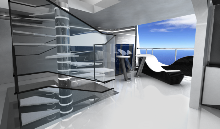 yacht eco Interior furniture Solar energy