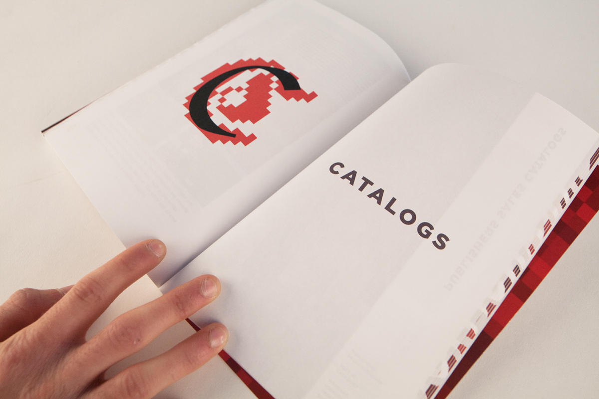 print catalog book design pixels Blackletter Transition Catalogue boston