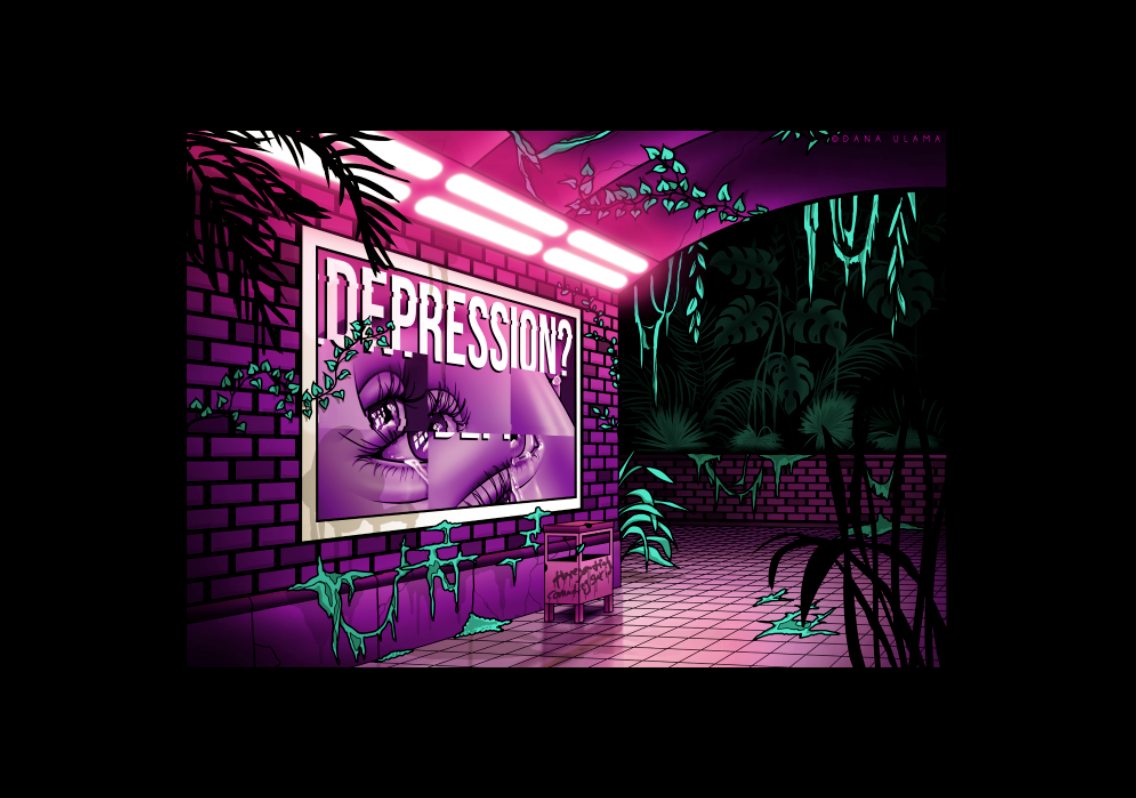 Urban AbandonedPlaces city depression mentalhealth loneliness subway jungle neon vaporwave