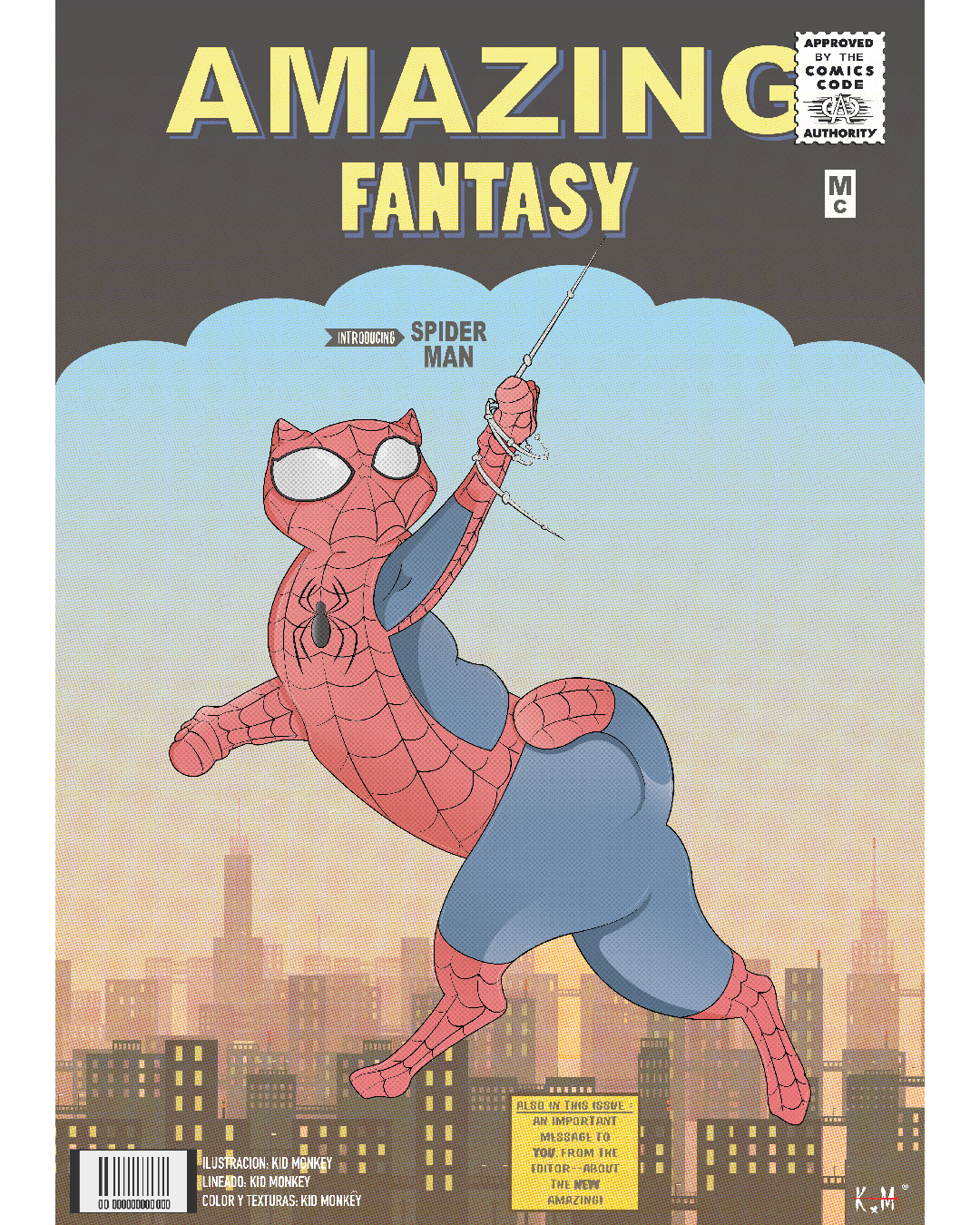 ilustracion comics diseño gráfico ilustración digital spiderman Gato portadas de comics comic art arte