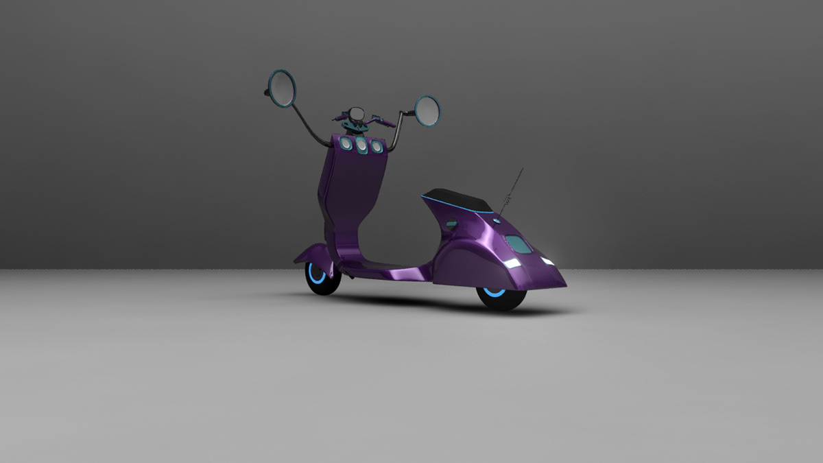 3d scooter modeling cg scooter modeling