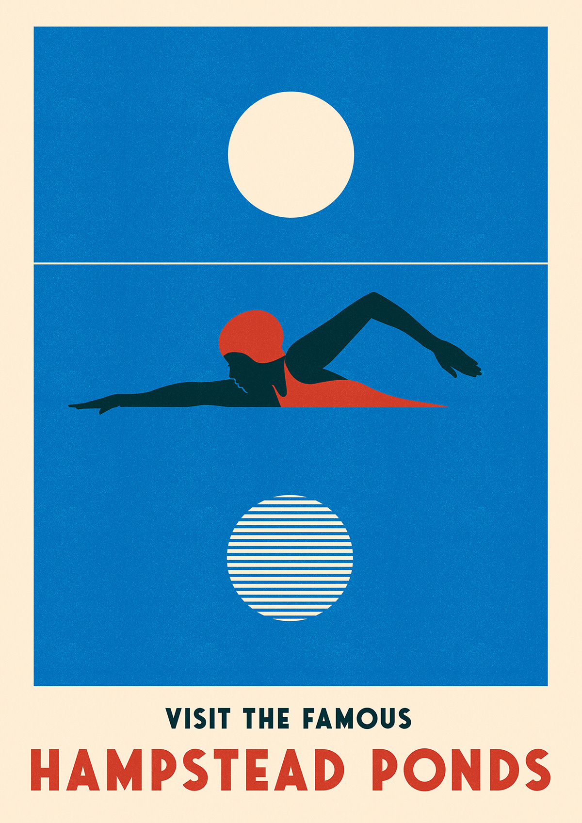 deco lido posters Retro swimming travel posters vintage