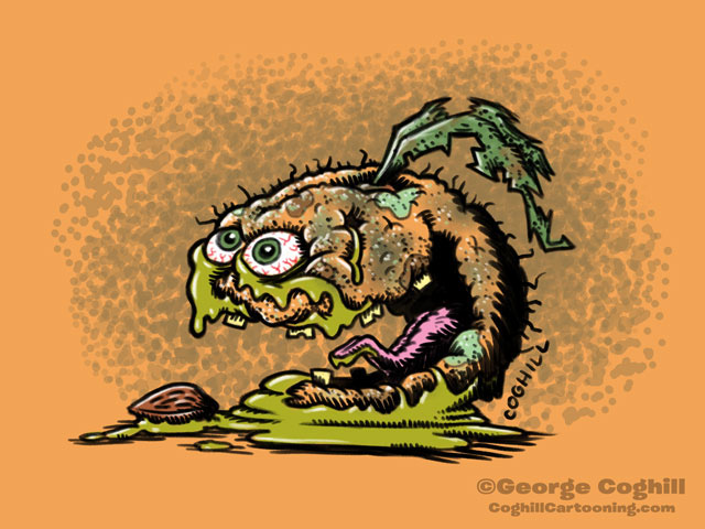 sketch Daily Sketch art cartoon cartoon character Fruit Food  lowbrow rotten gross