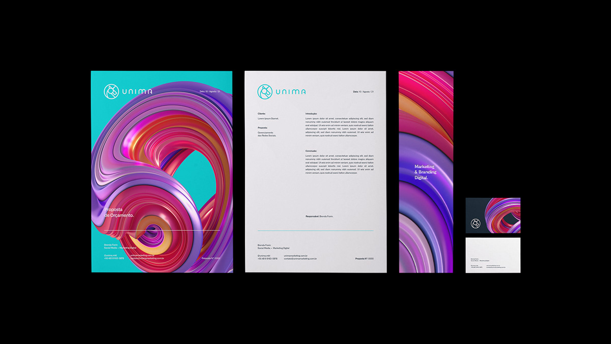 agency branding business corporate digital identity logo marketing unicorn