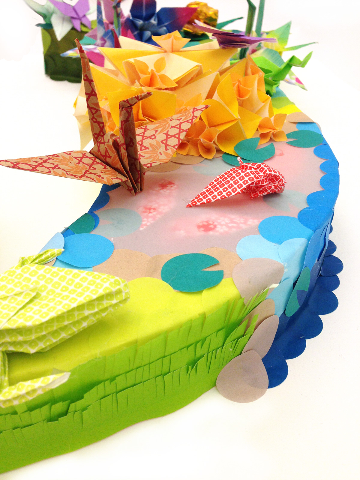 paper craft cut paper paper origami  japan kawaii fold folded paper colorful