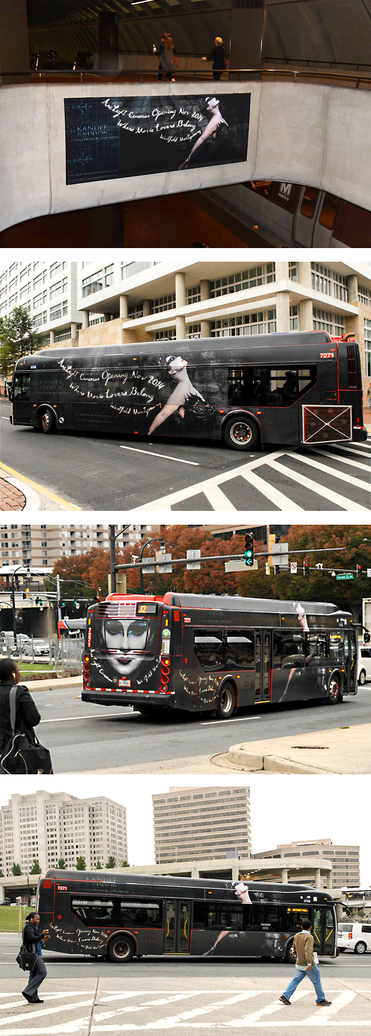 arclight Kandee Johnson youtube black swan Composite drama campaign bus billboard