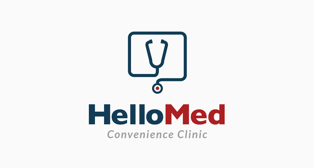 medial logo blue red stethoscope