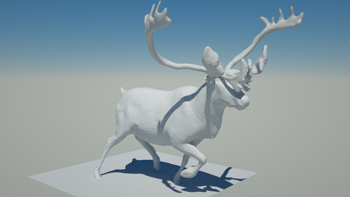 3D deer Photogrammetry Digital Art  animation  Character design  Maya brush remake